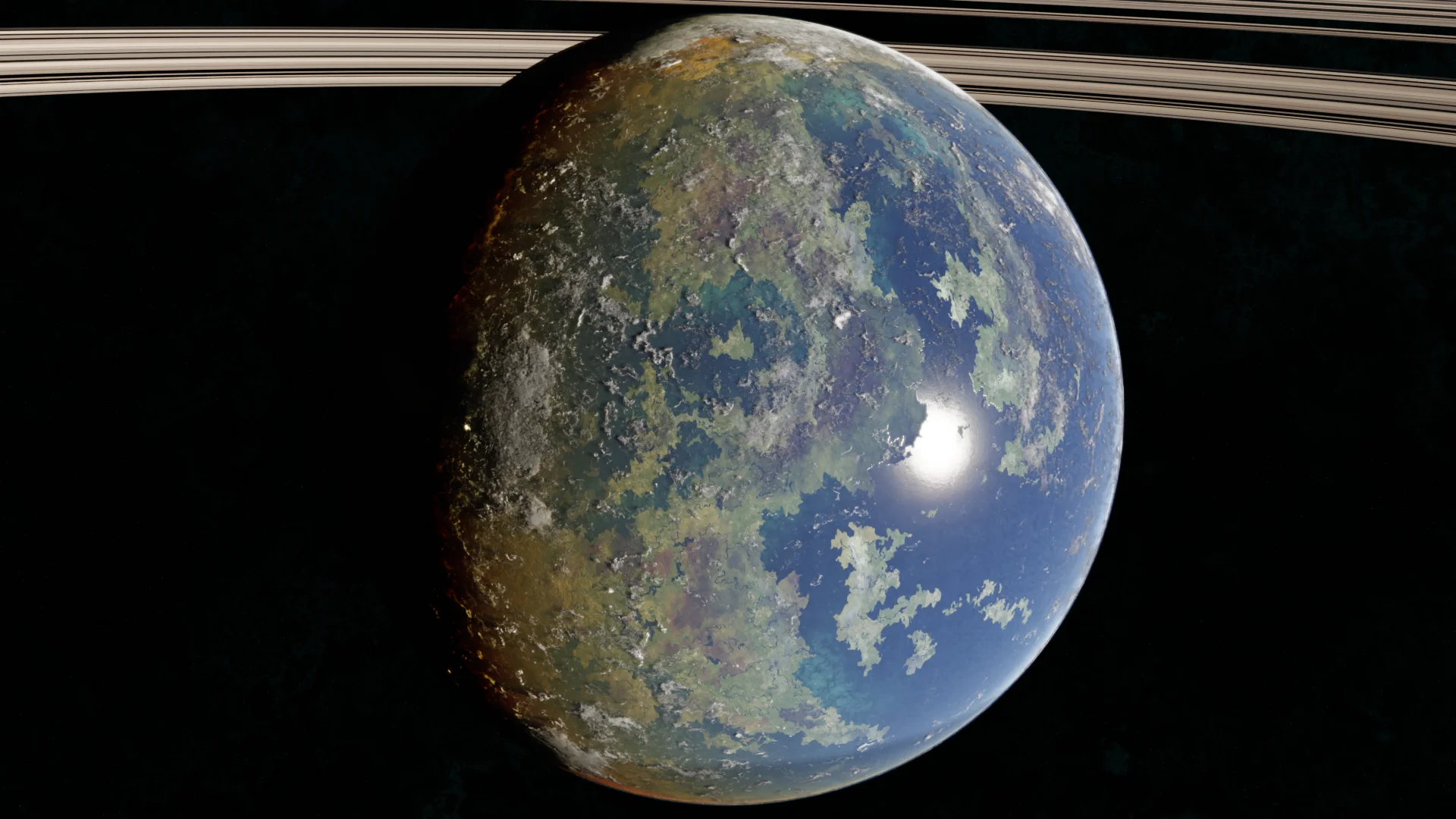 Full shot of a planet