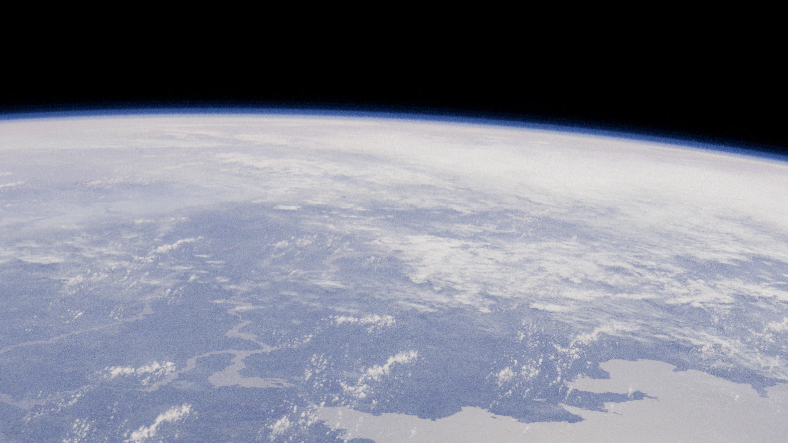 Landmass with clouds, taken from space